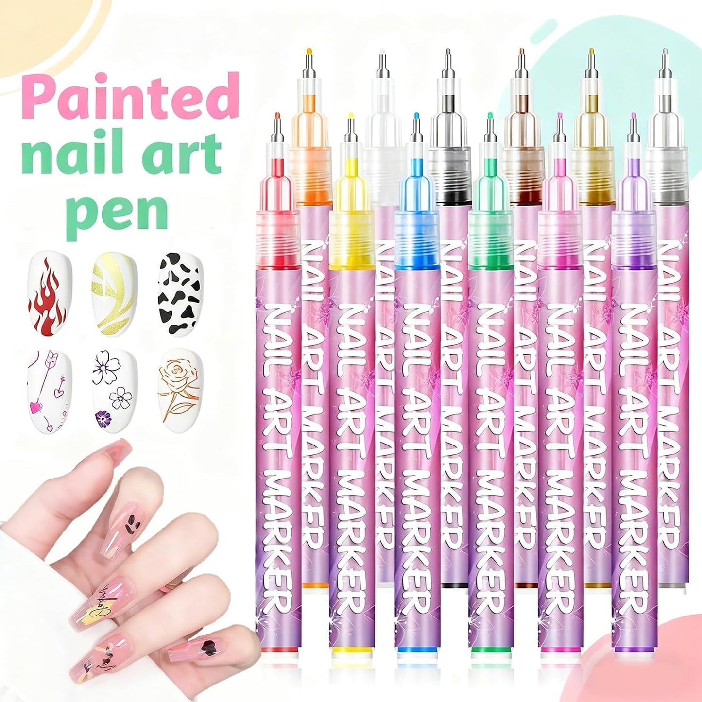 DIY Nail Art Pens – 12 Colors