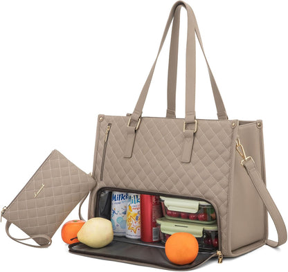 2-in-1 Insulated Laptop & Lunch Tote Bag