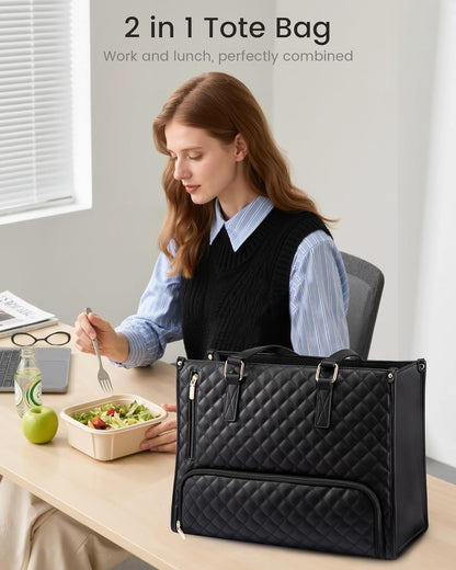 2-in-1 Insulated Laptop & Lunch Tote Bag