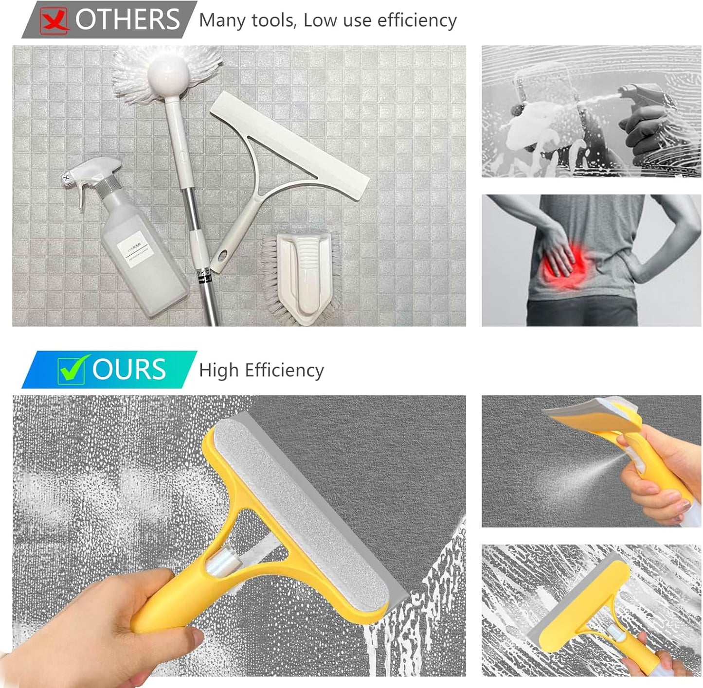 3-in-1 Window Squeegee Cleaner