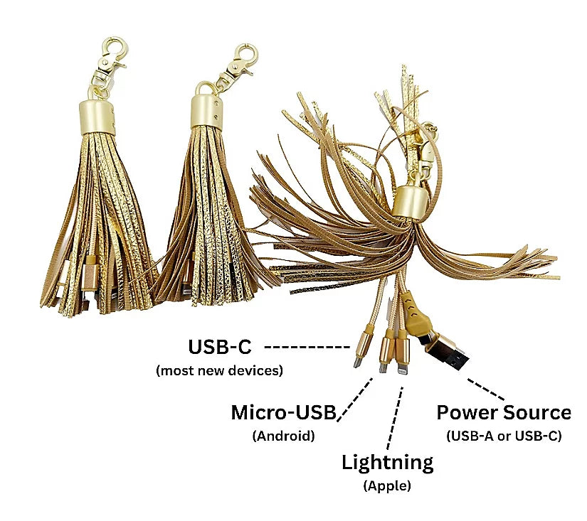 3 in 1 Universal Charging Tassels